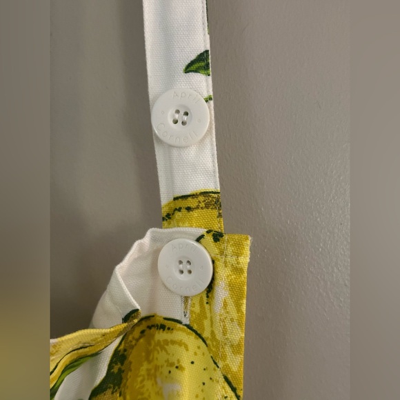 April Cornell Fresh Lemon Printed Cottage Chef 100% Cotton Spring Lemons  Apron - Picture 2 of 9